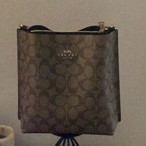 Coach Brown Crossbody Bag with Signature Monogram